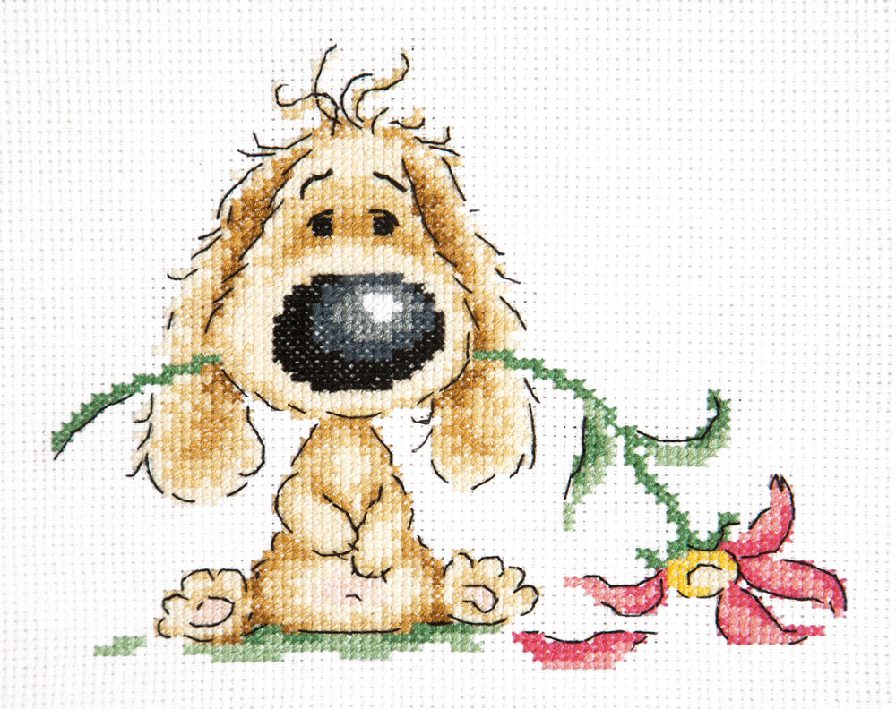 Puppy and Flower