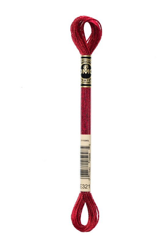 DMC Floss # E321 - Red Ruby