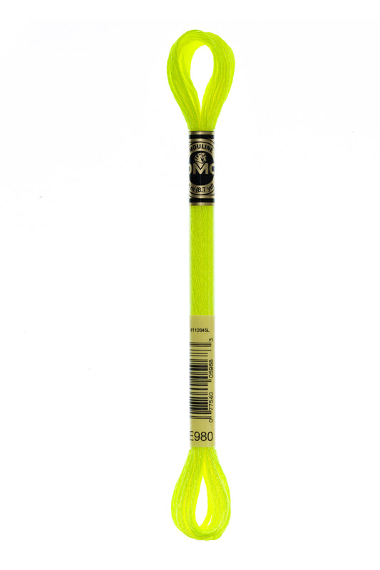 DMC Floss # E980 - Neon Yellow