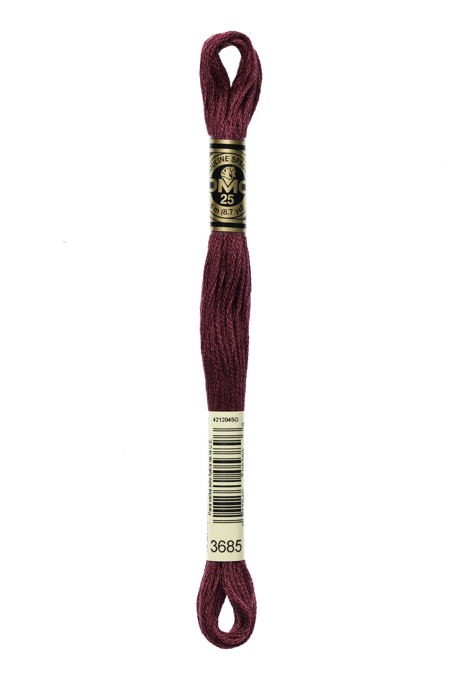 DMC Floss # 3685 - Dark Mauve
