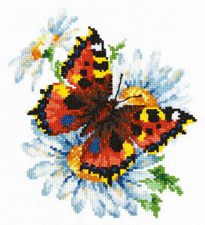 Butterfly and Daisies