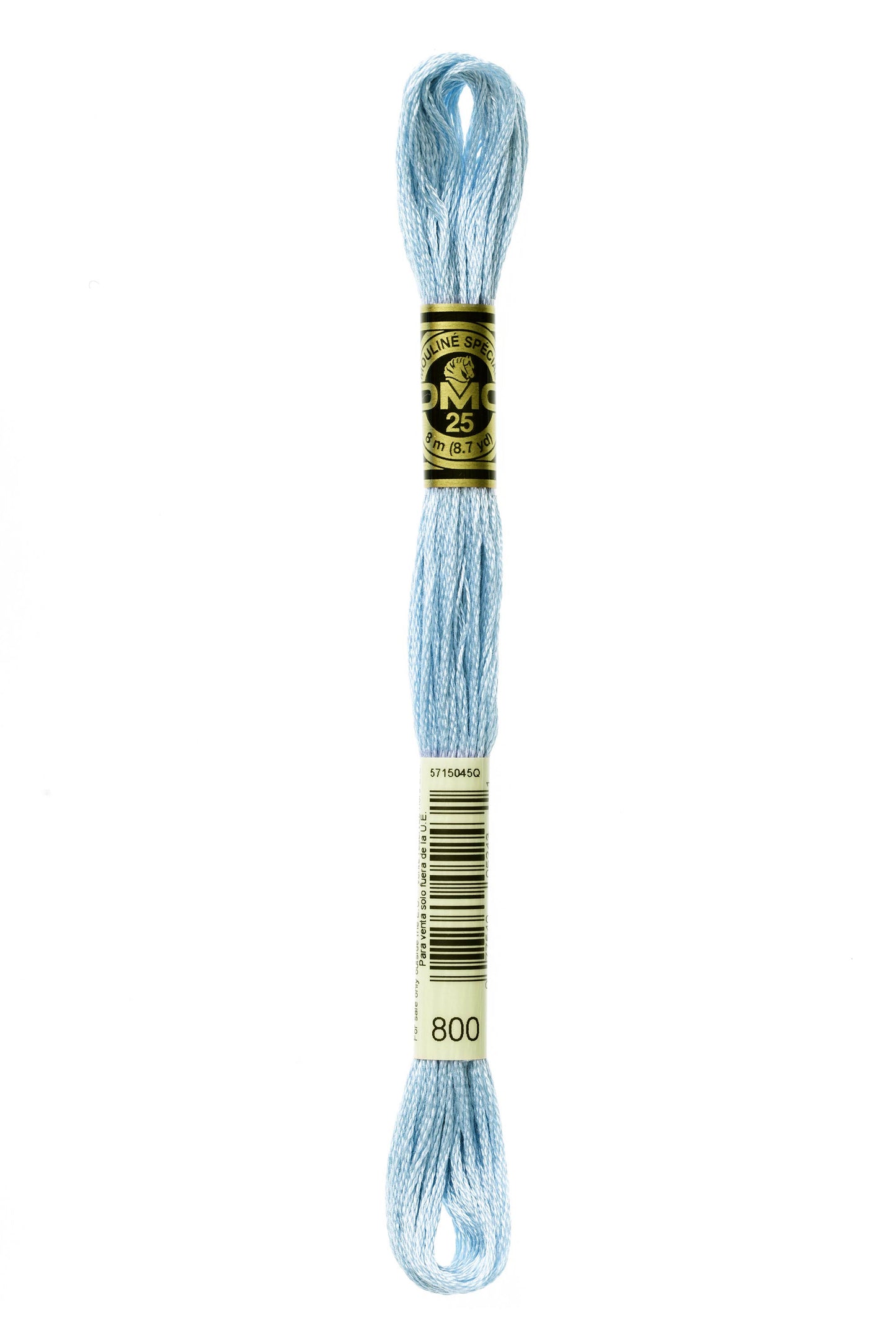 DMC Floss # 800 - Pale Delft Blue